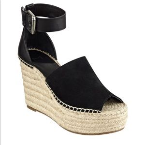 Marc Fisher Black Espadrille Wedges